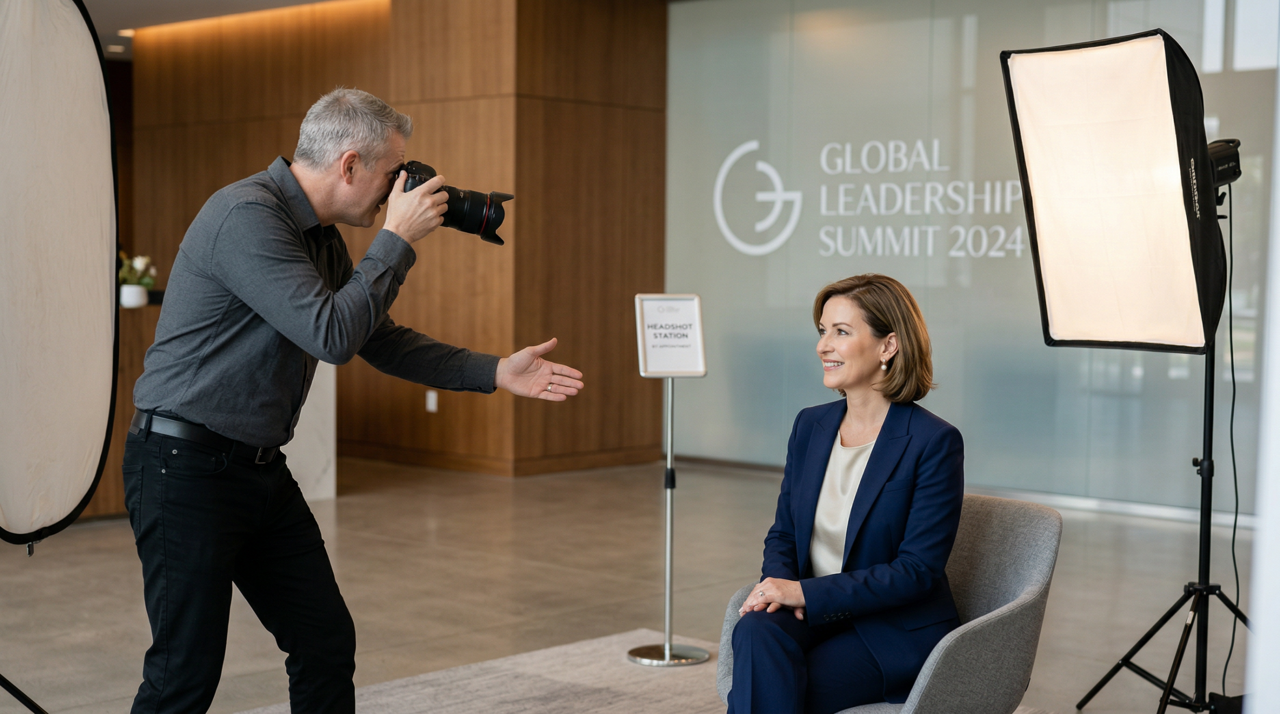 Conference headshots outperforming swag at corporate events