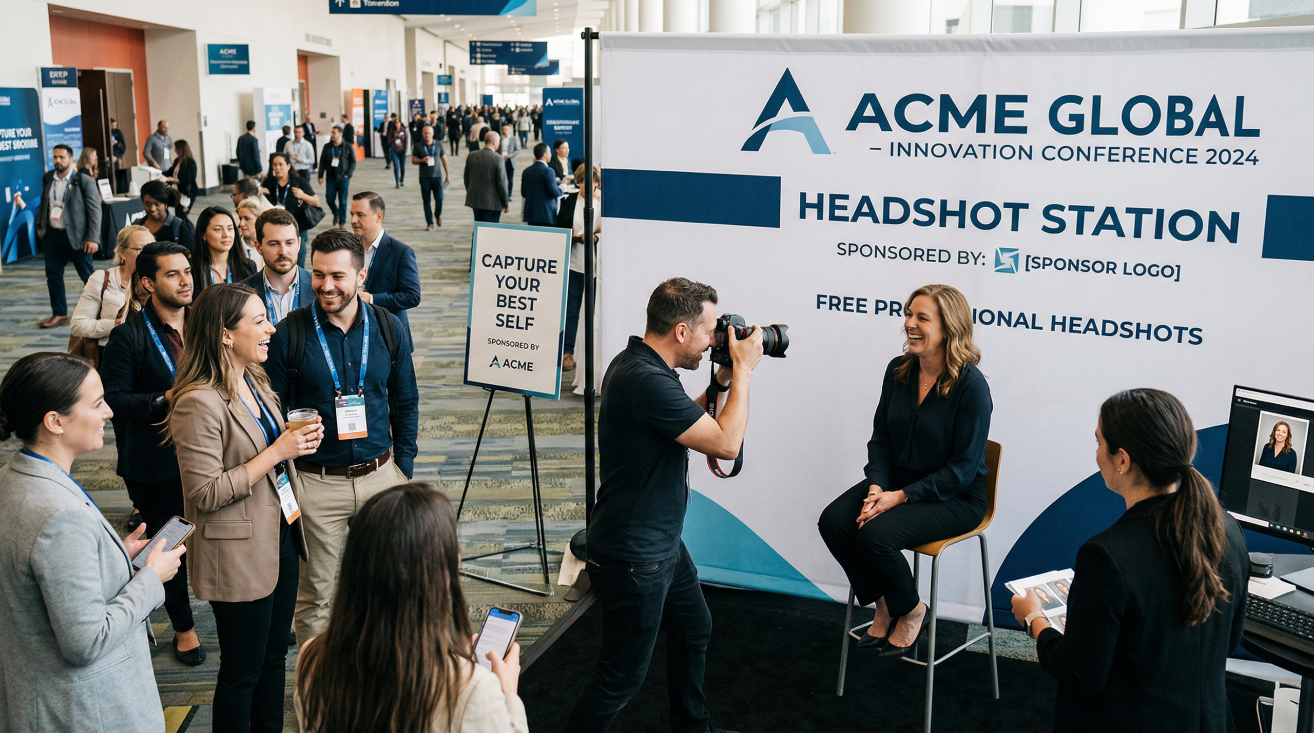How a Conference Headshot Station Creates Real Sponsor Value