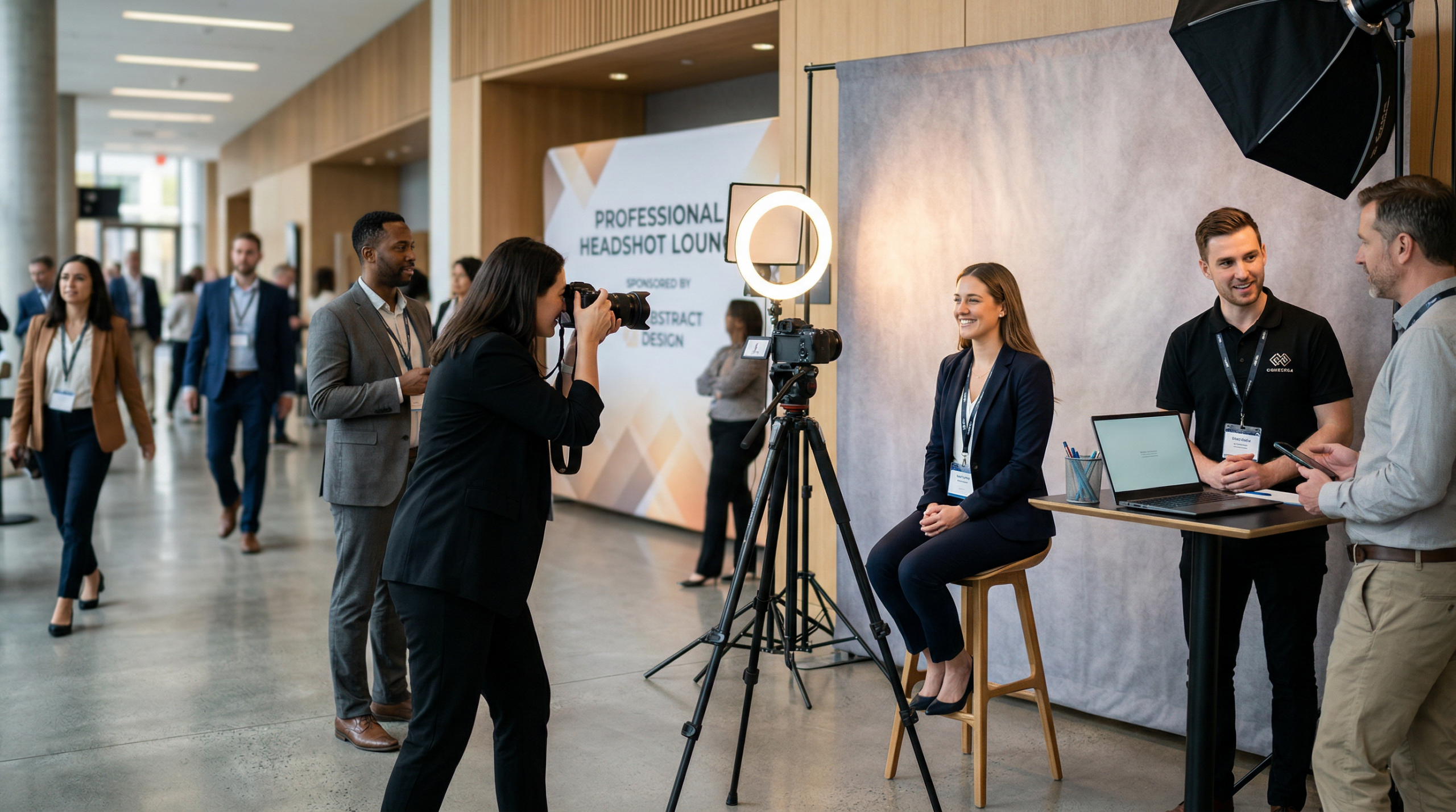 Behind the Scenes: What It Takes to Set Up a Professional Conference Headshot Station
